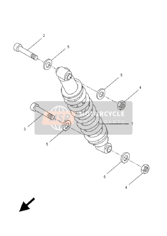 Yamaha DT50R-SM 2006 Brazo trasero & Suspensión para un 2006 Yamaha DT50R-SM